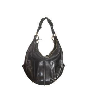 CHLOE Heloise Hobo Braided Crossbody Purse Handbag in Black